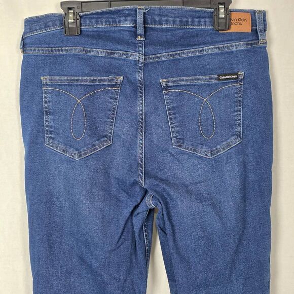 Calvin Klein High Rise Skinny Jeans Size 16 Blue - Picture 4 of 10